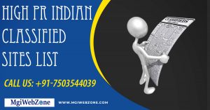 High PR Indian Classified Sites List 2020