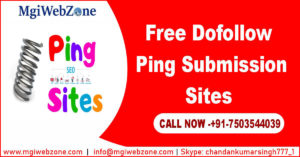 Free Dofollow Ping Submission Sites