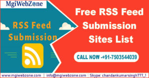 Free RSS Feed Submission Sites List