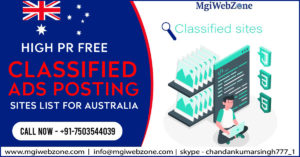 High PR Free Classified Ads Posting Sites List for Australia