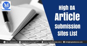 High DA Article Submission Sites List